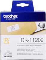 Brother Adress-Etiketten DK-11209 Schwarz auf Weiß