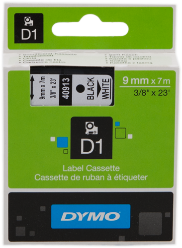 3 Schriftbandkassette für Dymo D1 40913 Schwarz auf Weiß LabelWriter 450 Duo 