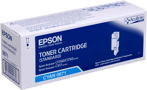  Epson  0671 Toner  cyan prindo ch Zubeh r