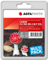 Agfa Photo APCCLI581XXLSET Multipack Schwarz / Cyan / Magenta / Gelb