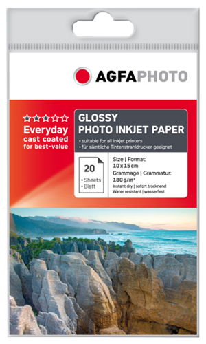 Agfa Photo Glossy Inkjet Paper 10x15cm Weiss