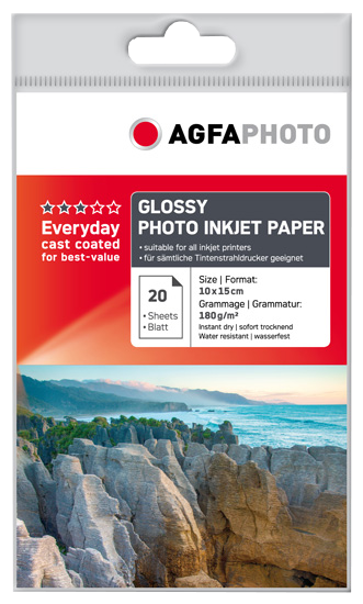 Agfa Photo Glossy Inkjet Paper 10x15cm Weiss