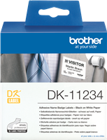 Brother Namensetikett DK-11234 wiederablösbar Schwarz auf Weiß