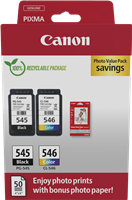 Canon PG-545+CL-546 Schwarz / mehrere Farben / Weiss Value Pack