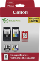 Canon PG-560+CL-561 Schwarz / mehrere Farben / Weiss Value Pack