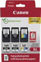 Canon PG-560XL+CL-561XL Schwarz / mehrere Farben / Weiss Value Pack
