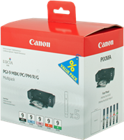 Canon PGI-9 Multipack Schwarz / Cyan / Magenta / Rot / Grün