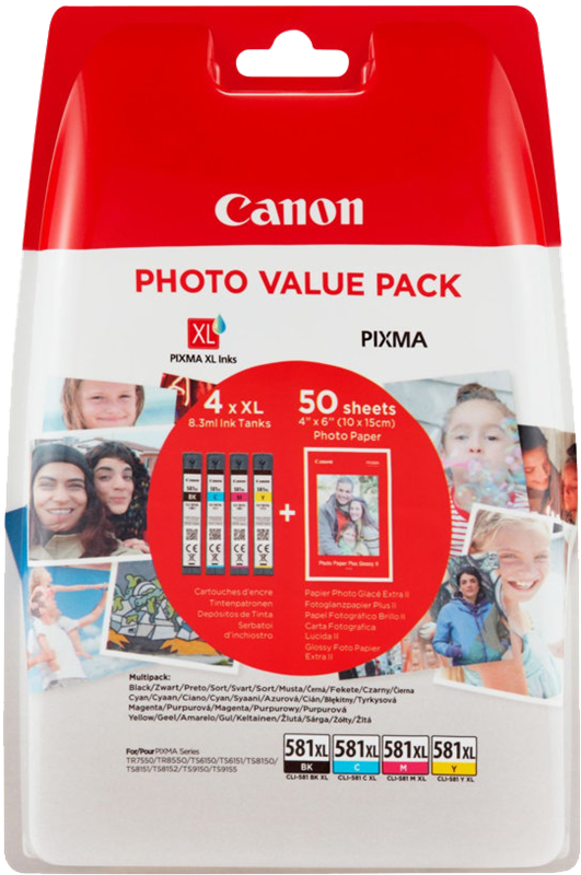 Canon PIXMA TS8352 CLI-581 XL Photo Value Pack