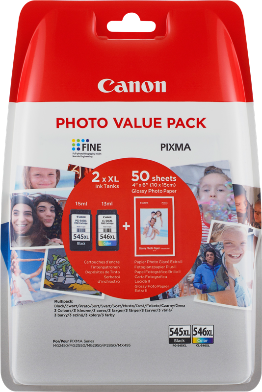 Canon PIXMA MG3050 PG-545XL CL-546XL Photo Value Pack