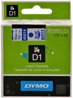 DYMO Schriftband Blau auf Weiß