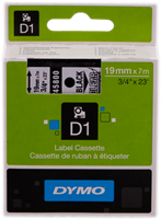 DYMO Schriftband Schwarz auf Farblos