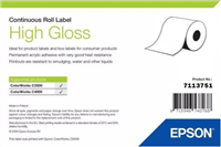 Epson High Gloss Label Rolle 76mm x 33m Weiss