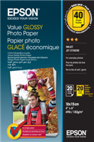Epson Value Glossy Photo Paper 10x15 Weiss