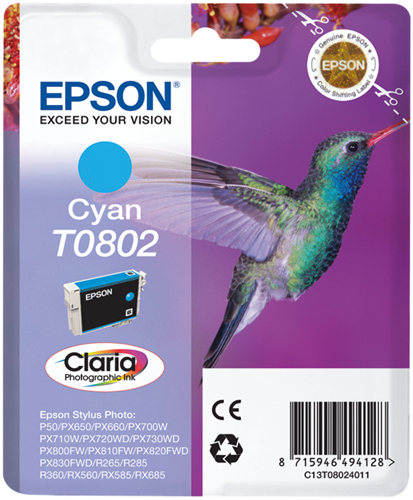 Epson T0802 Cyan Druckerpatrone