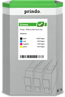 Prindo Green XXL Multipack Schwarz / Cyan / Magenta / Gelb