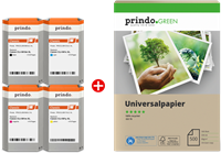 Prindo PRSCCLI581XL MCVP Schwarz / Cyan / Magenta / Gelb / rauchweiß Value Pack