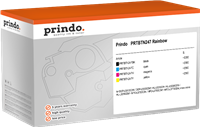 Prindo PRTBTN247 Rainbow Schwarz / Cyan / Magenta / Gelb Value Pack