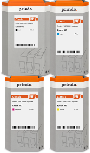 Prindo PRSET06B MCVP Multipack Schwarz / Cyan / Magenta / Gelb