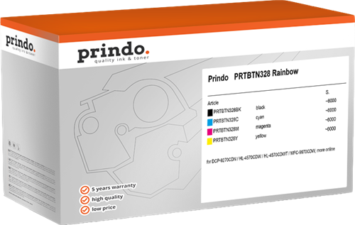 Prindo PRTBTN328 Rainbow Schwarz / Cyan / Magenta / Gelb Value Pack