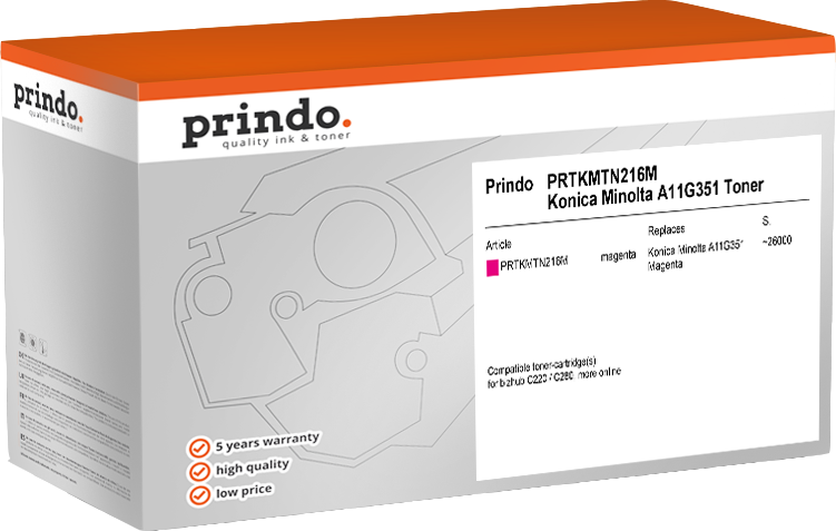 Prindo PRTKMTN216M Magenta Toner