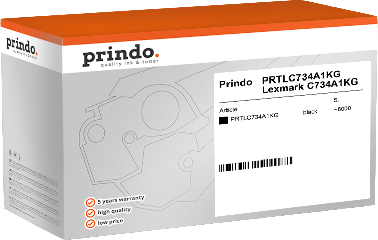 Prindo PRTLC734A1KG Schwarz Toner
